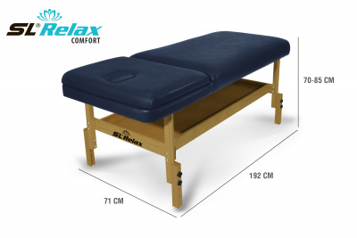 Массажный стол Relax Comfort синяя кожа