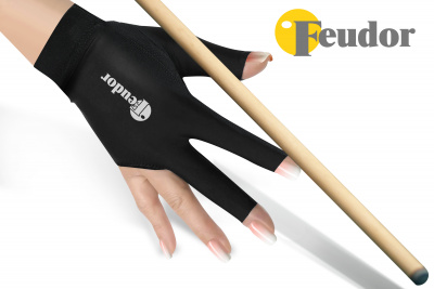 Перчатка-бильярдная Feudor Pro black Right XL